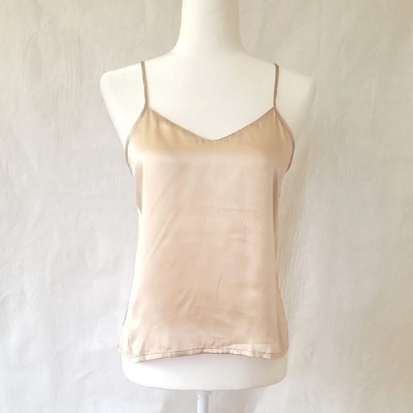 Cassis Champagne 100% Silk Tank Top - Size Medium - Picture 1 of 7